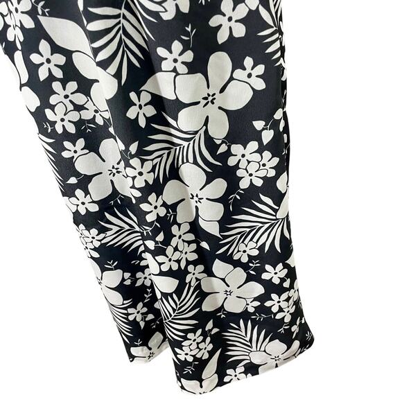 Vintage 90s Ultra Dress NY Ribbed Knit Tank Dress Mixed Media Floral Y2K Sz 14 - Picture 3 of 9